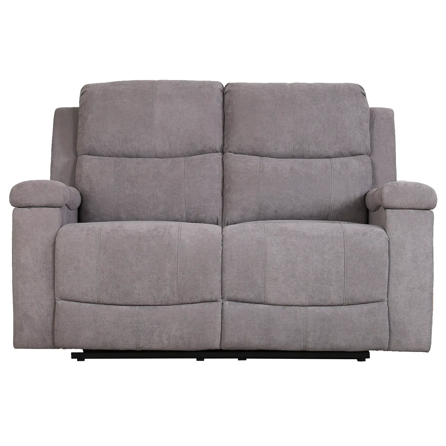 Ledbury 2-Seater Recliner Sofa with Cup Holders - Grey, Fabric