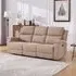 Ledbury 3-Seater Recliner Sofa with Cup Holders - Beige, Fabric