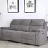 Ledbury 3-Seater Recliner Sofa with Cup Holders - Grey, Fabric