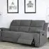 Ledbury 3-Seater Recliner Sofa with Cup Holders - Grey, Fabric