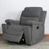 Ledbury Recliner Chair with Cup Holders - Grey, Fabric