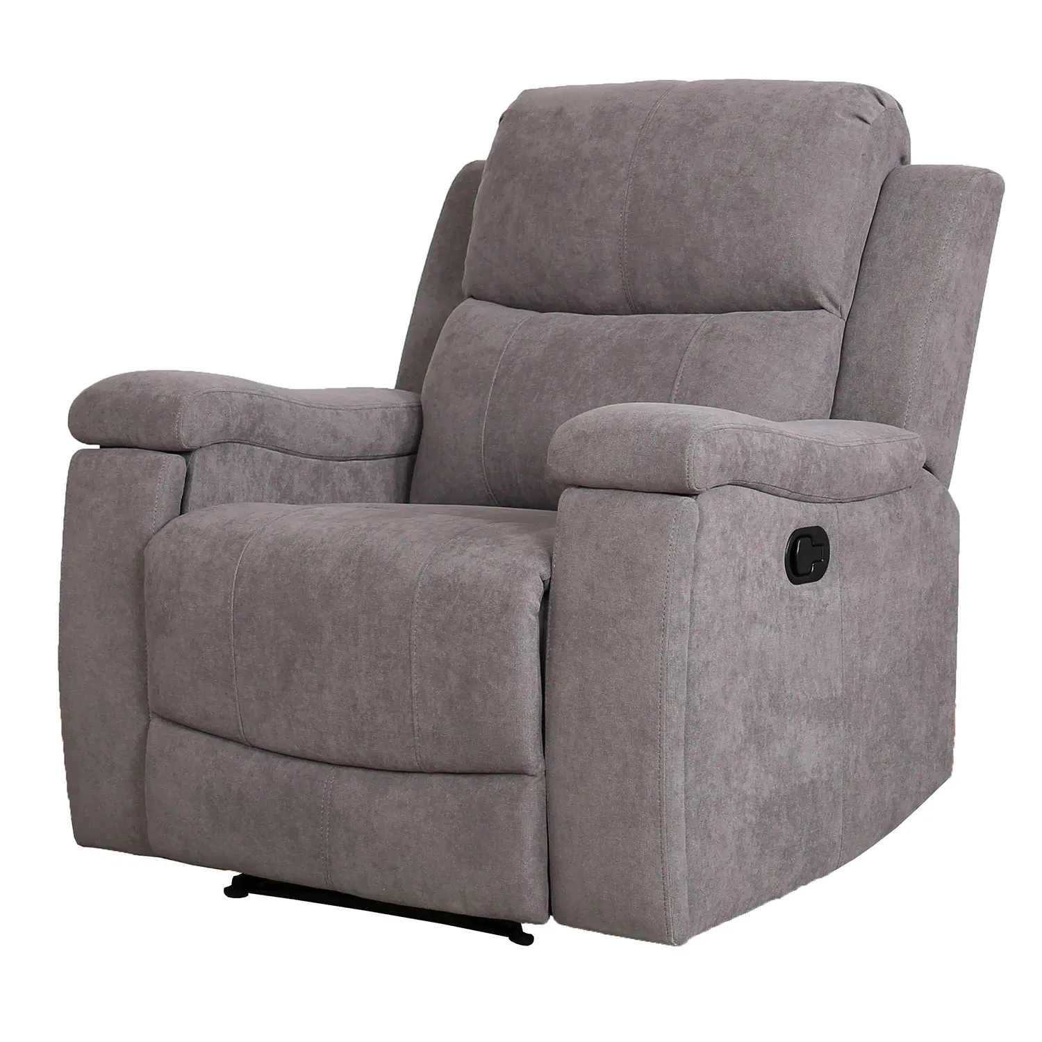 Ledbury Recliner Chair with Cup Holders - Grey, Fabric