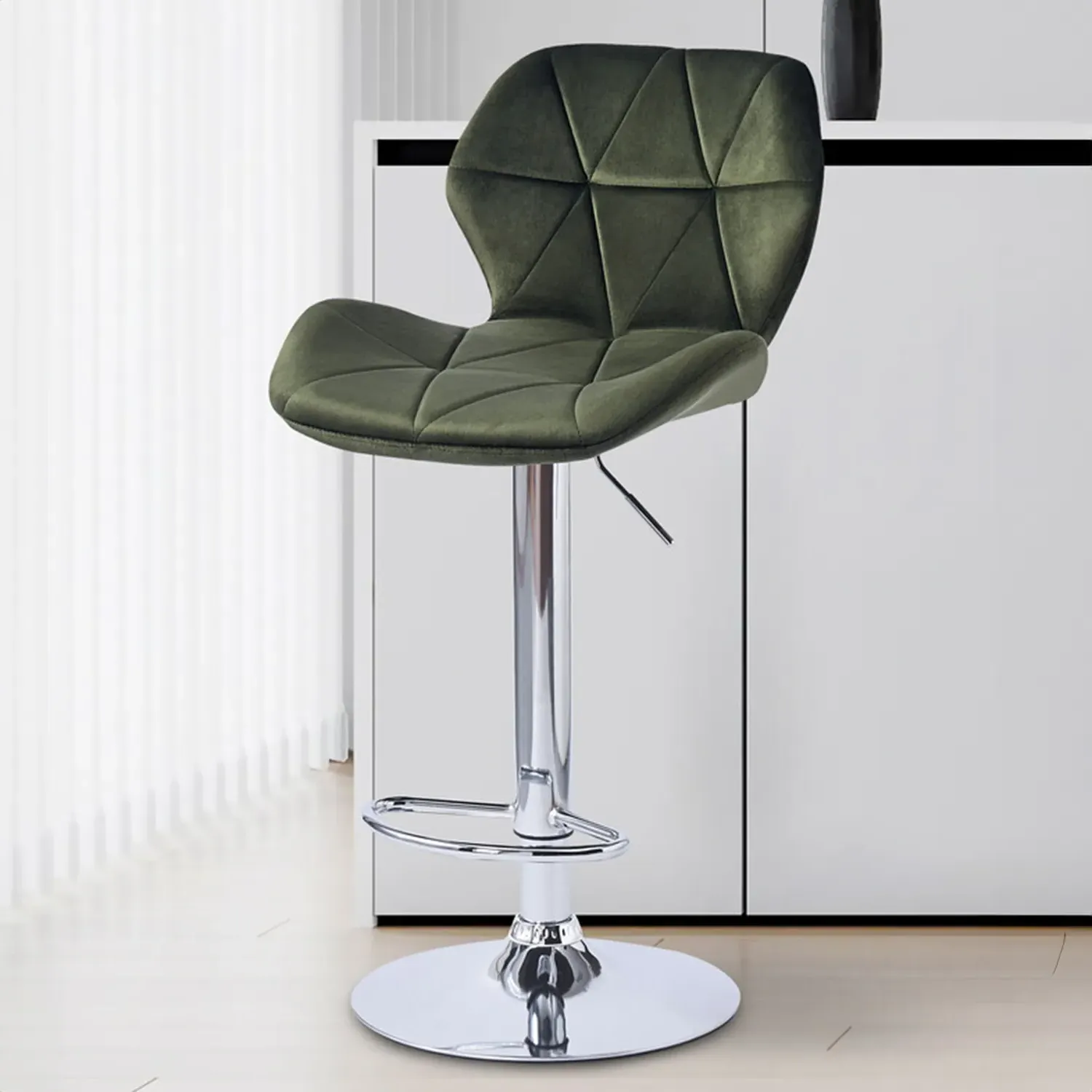 Leena Adjustable Bar Stool - Green