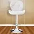 Leena Adjustable Bar Stool - Grey, Faux Leather