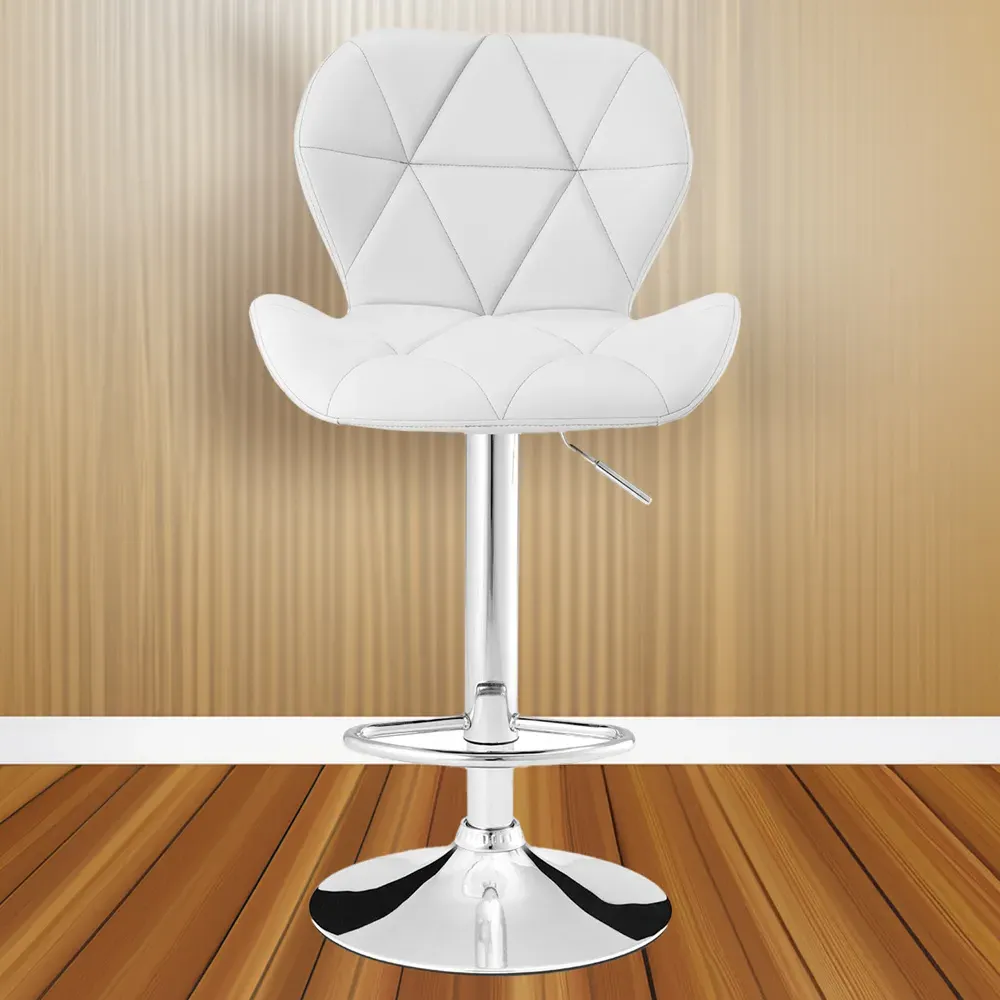 Leena Adjustable Bar Stool - Grey, Faux Leather image