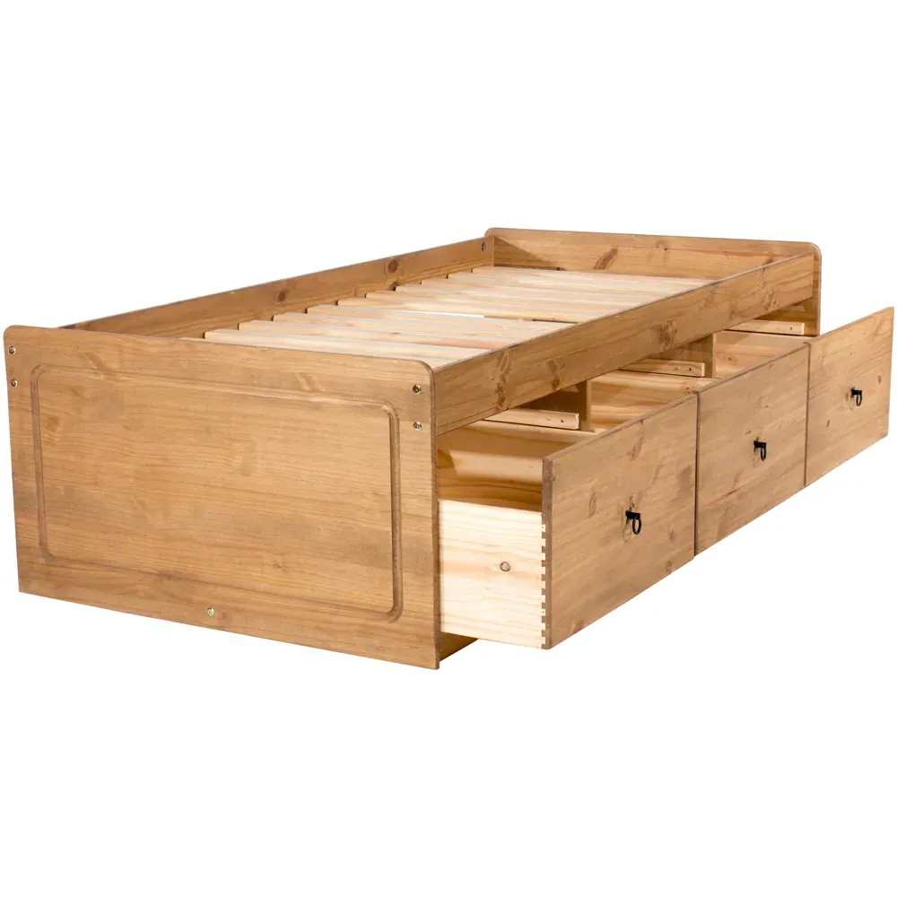 Leighton Cabin Bed with Storage - Brown, Pine