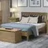 Leighton Double Bed Frame with Low Footboard - Brown, Pine