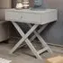 Leighton Single Drawer Bedside Table - Grey