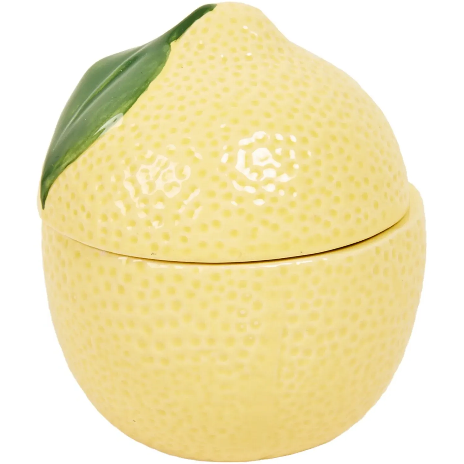 Lemon Shaped Ceramic Candle - Yellow image