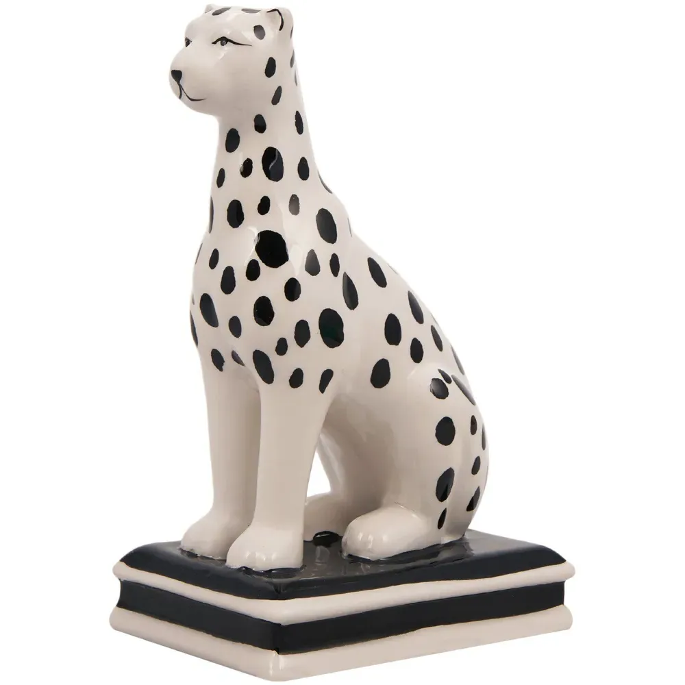 Leopard Ornament - White image