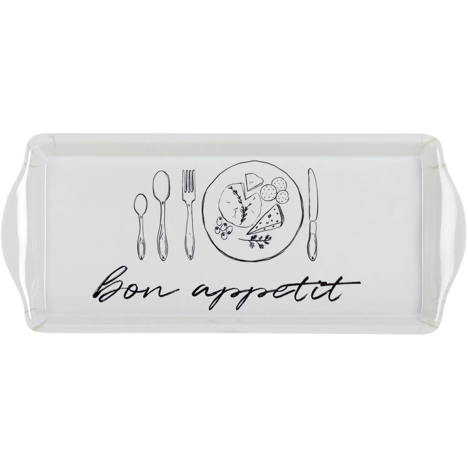 Lets Eat Drinks Tray - White image