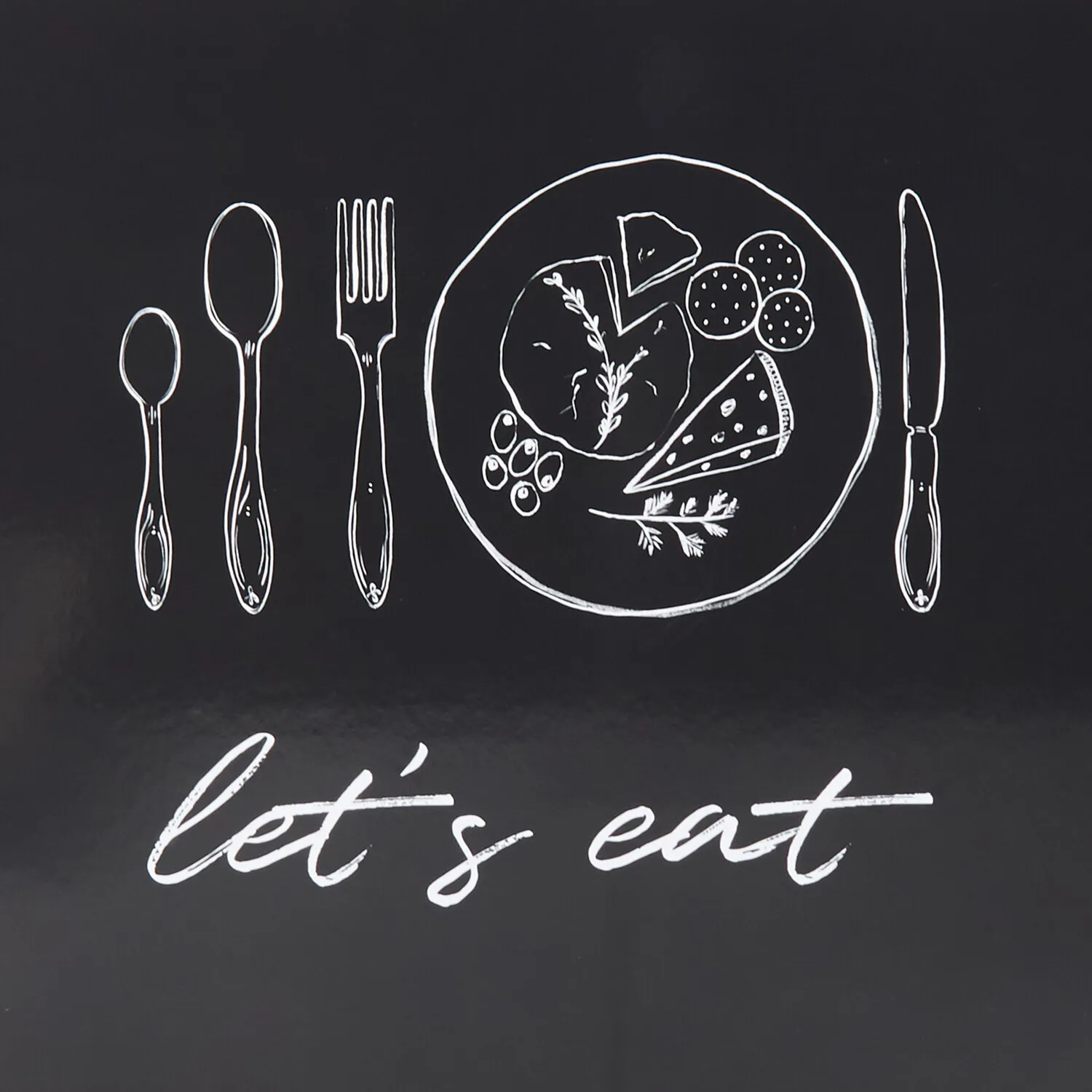 Let's Eat Lap Tray - Black