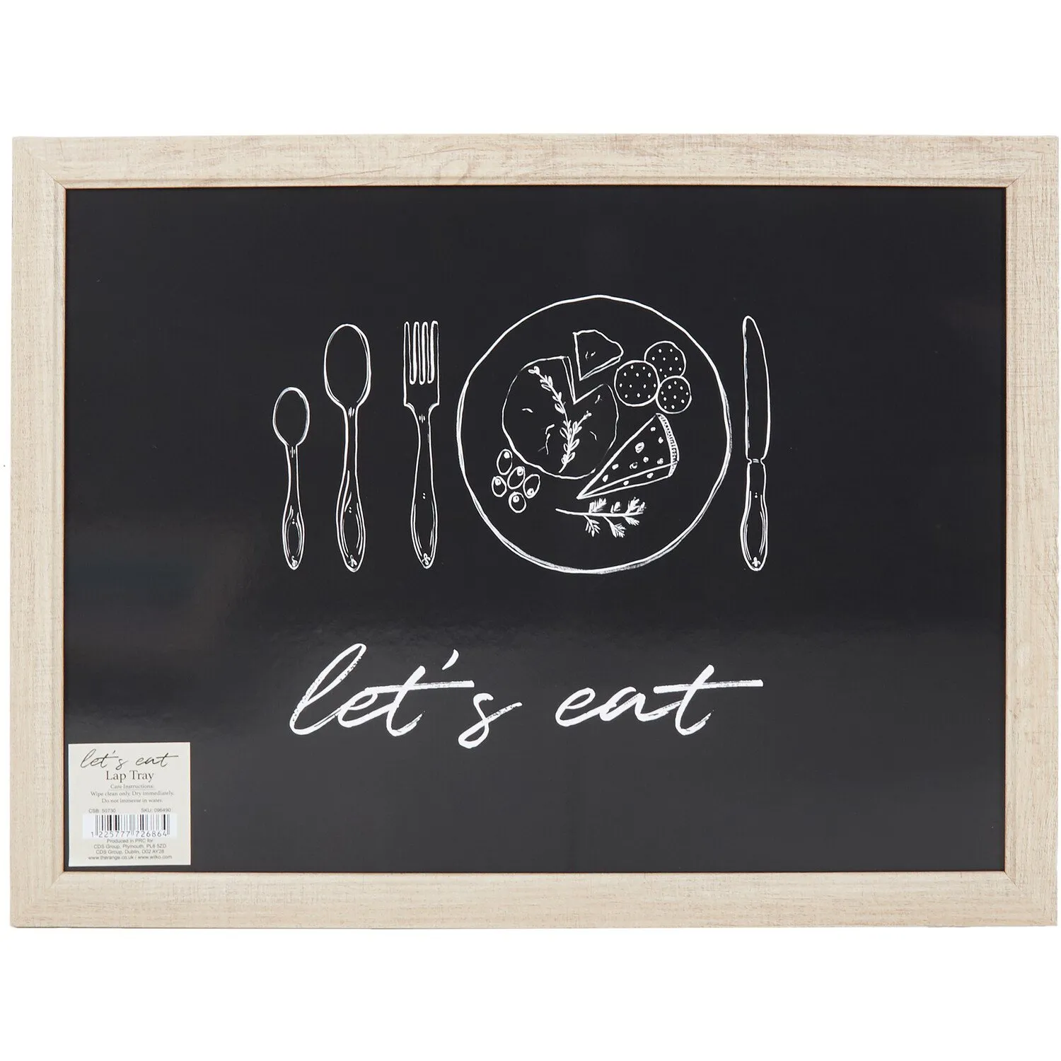 Let's Eat Lap Tray - Black image