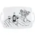 Lets Eat Large Serving Tray - White