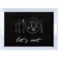 Lets Eat Rectangular Serving Tray