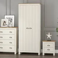 Lexington 2 Door Wardrobe - Cream, Oak