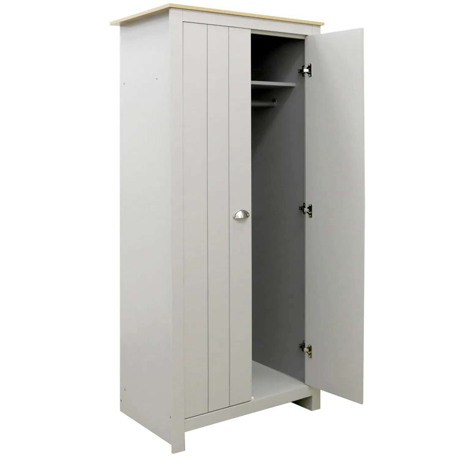 Lexington 2 Door Wardrobe - Grey, Oak