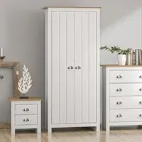 Lexington 2 Door Wardrobe - White, Oak