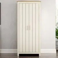 Lexington 2 Door Wardrobe with Gold Handles - Cream
