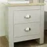Lexington 2 Drawer Bedside Table - Grey, Oak