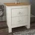 Lexington 2 Drawer Bedside Table - White, Oak