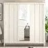 Lexington 3-Door Sliding Wardrobe with Mirror - Cream, Oak