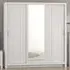Lexington 3-Door Sliding Wardrobe with Mirror - White, Oak