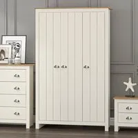 Lexington 3 Door Wardrobe - White