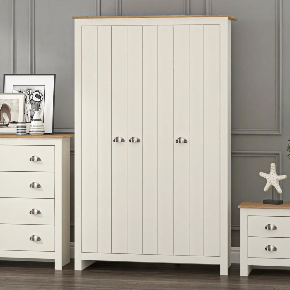 Lexington 3 Door Wardrobe - White