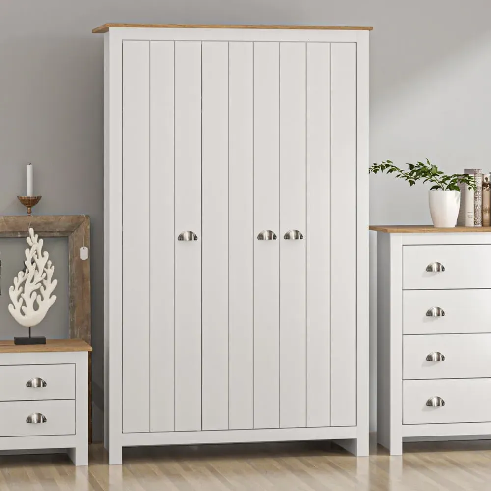 Lexington 3 Door Wardrobe - White