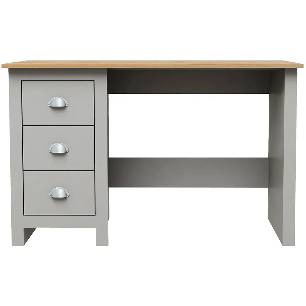 Lexington 3 Drawer Desk - Grey