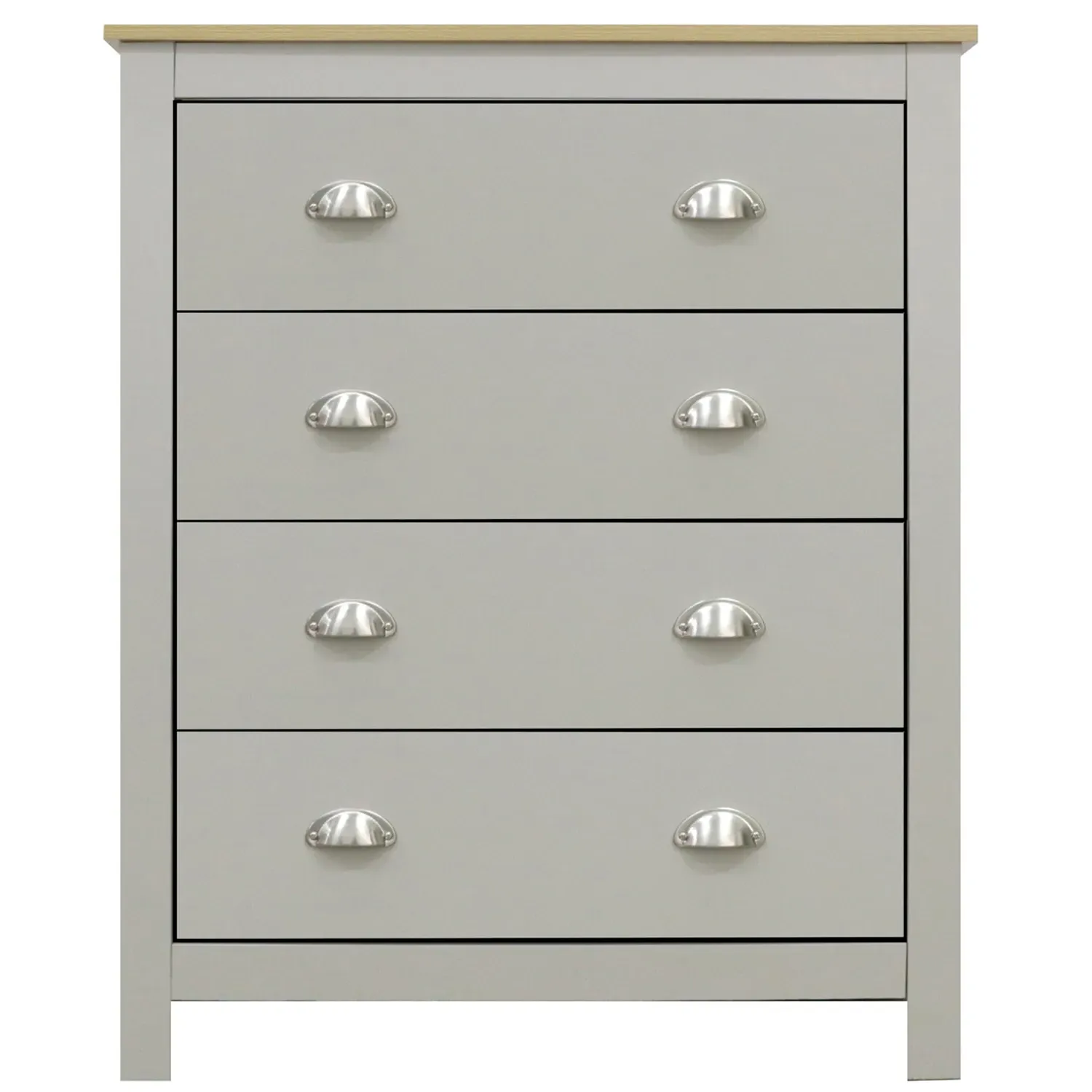 Lexington 4 Drawer Chest of Drawers - Grey, Oak