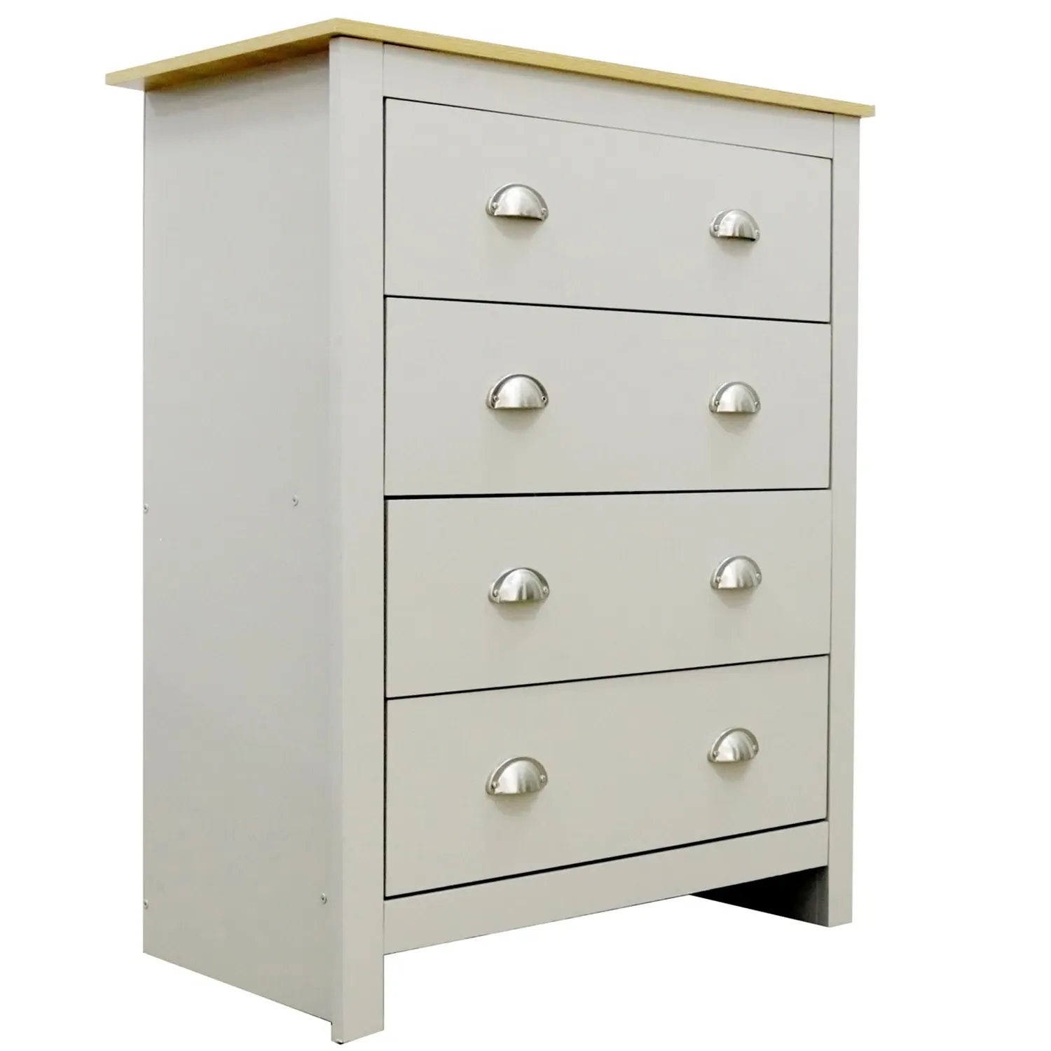 Lexington 4 Drawer Chest of Drawers - Grey, Oak