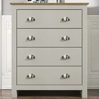 Lexington 4 Drawer Chest of Drawers - Grey, Oak