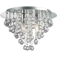 Lexy 3 Light Jewelled Ceiling Light - Silver