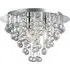 Lexy 3 Light Jewelled Ceiling Light - Silver