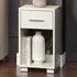 Lido Single Drawer Bedside Table - White, High Gloss