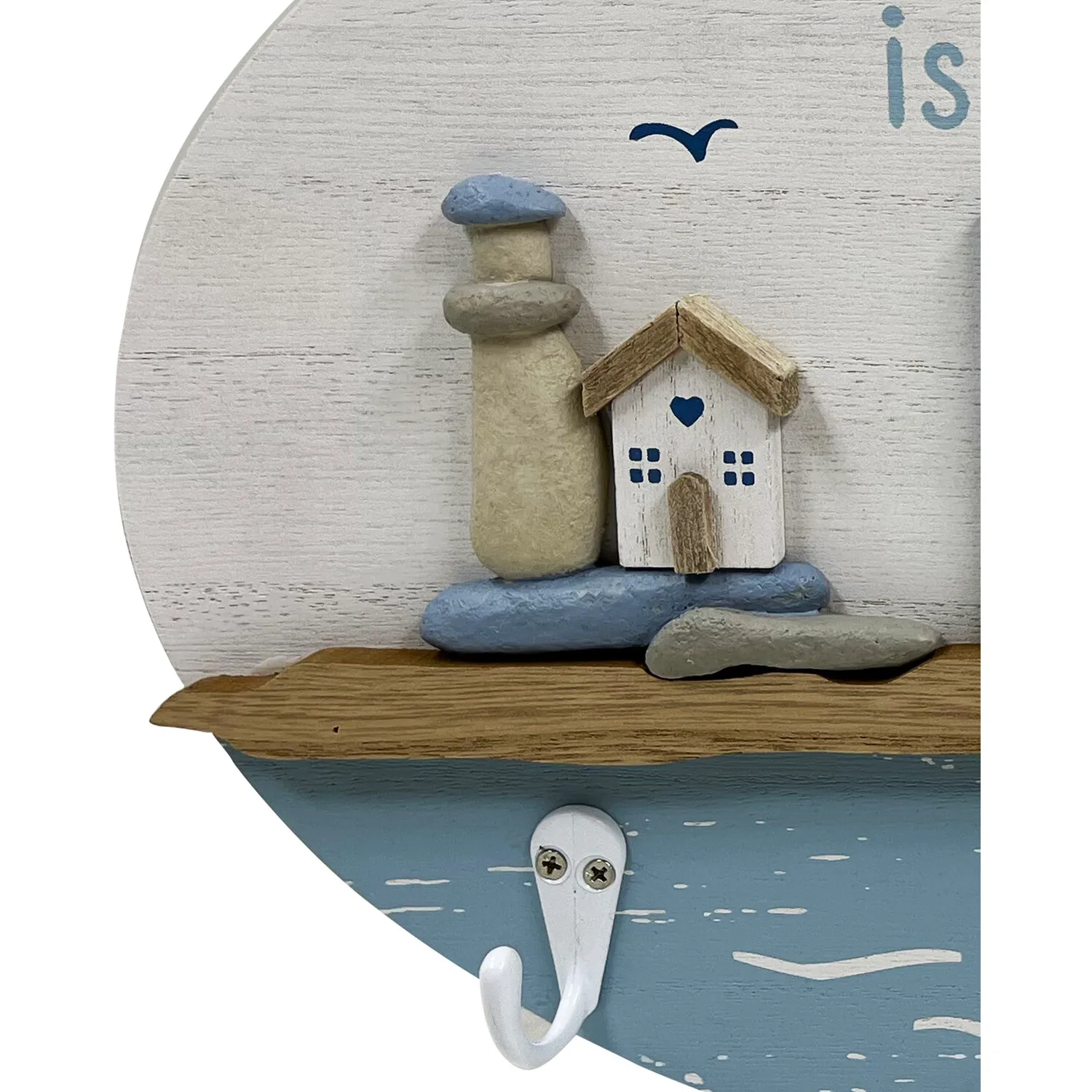 Life Is Better At The Beach Hook Plaque - Blue