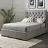 Lila King Size Ottoman Bed with Storage - Grey, Faux Wool