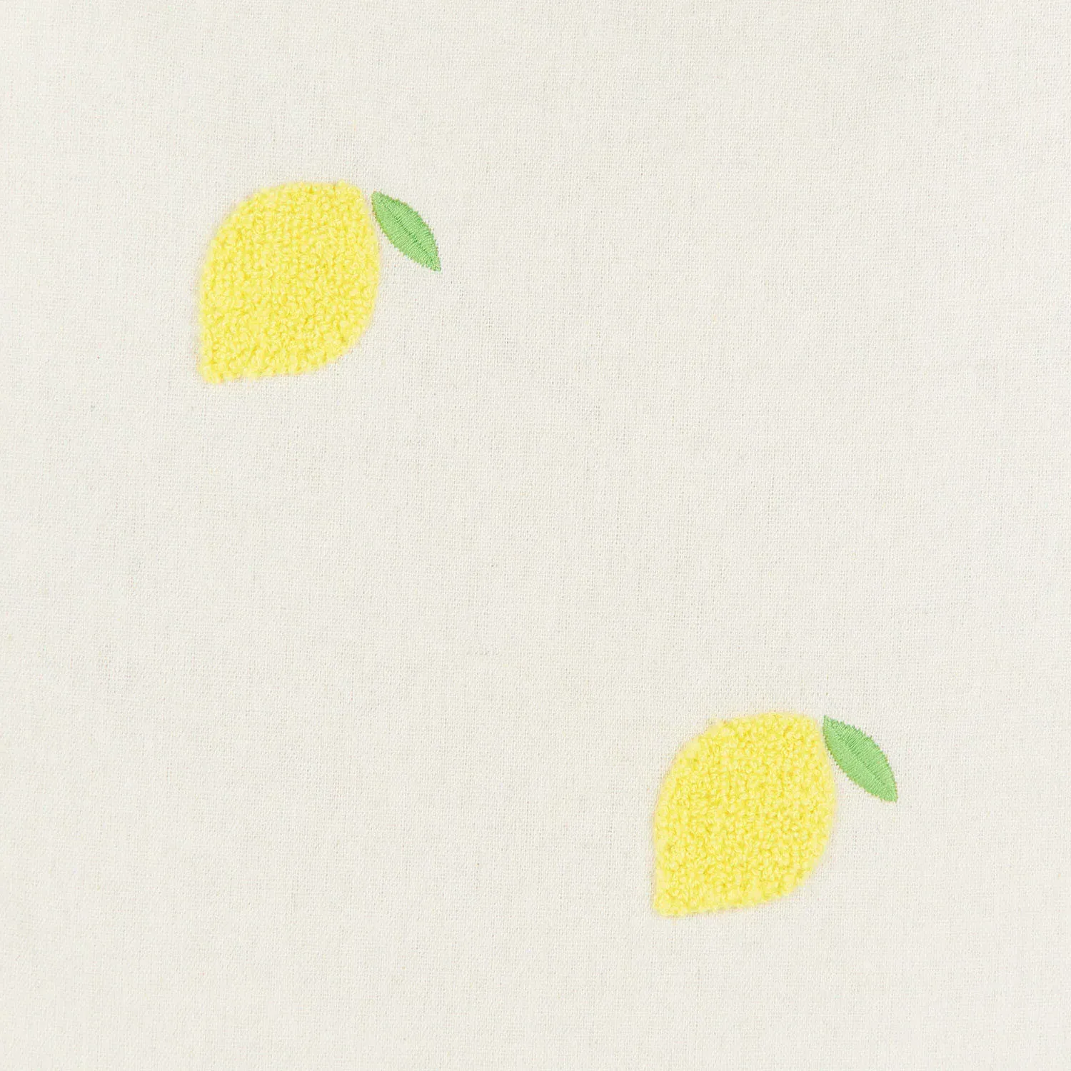 Limona Embroidered Cushion - White, Yellow