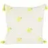Limona Embroidered Cushion - White, Yellow