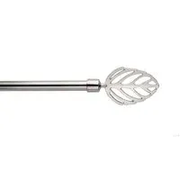 Linden 120cm Curtain Pole - Polished Steel