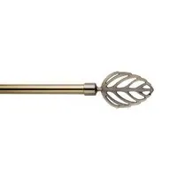 Linden 210cm Curtain Pole - Antique Brass