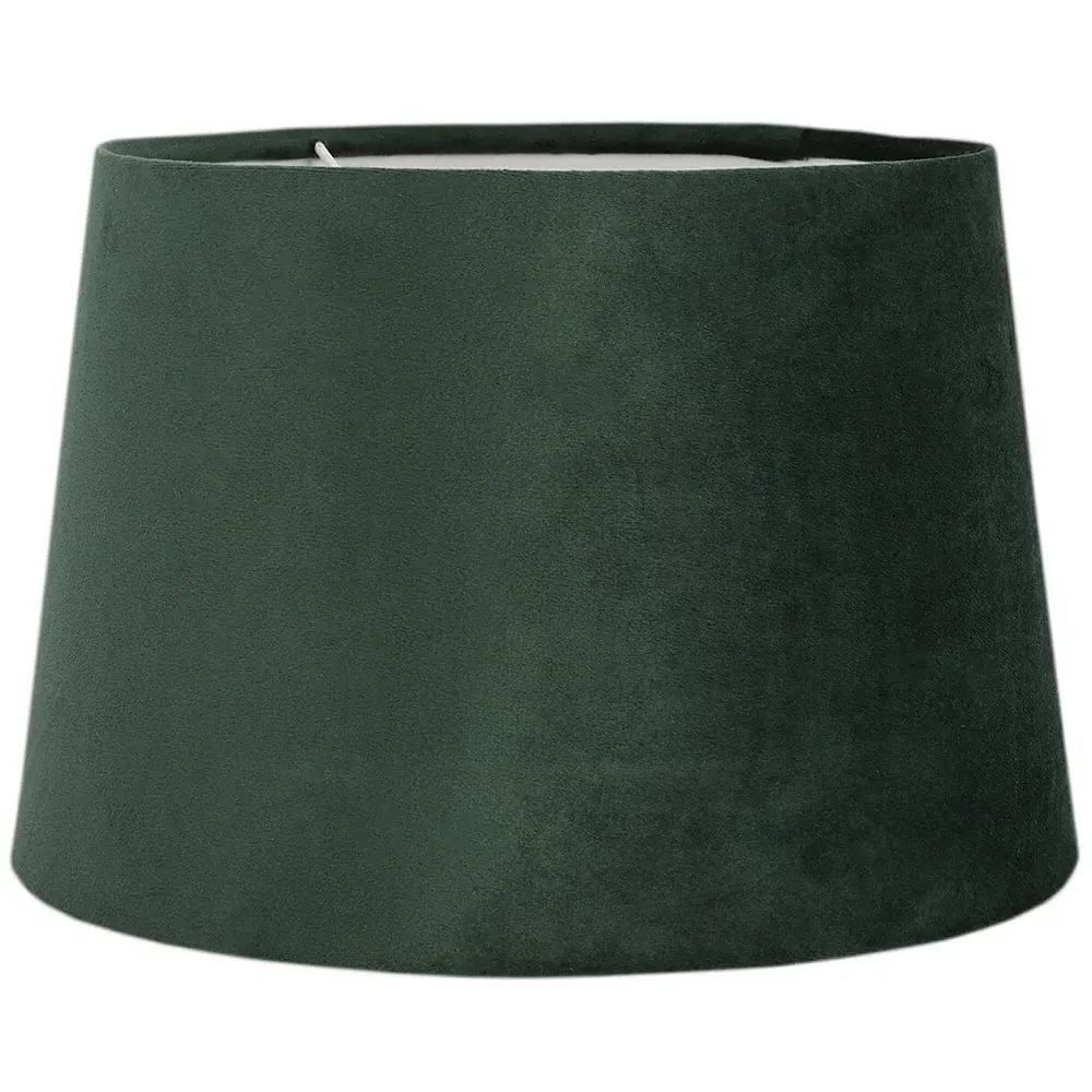 Lined Tapered Lamp Shade - Forest Green