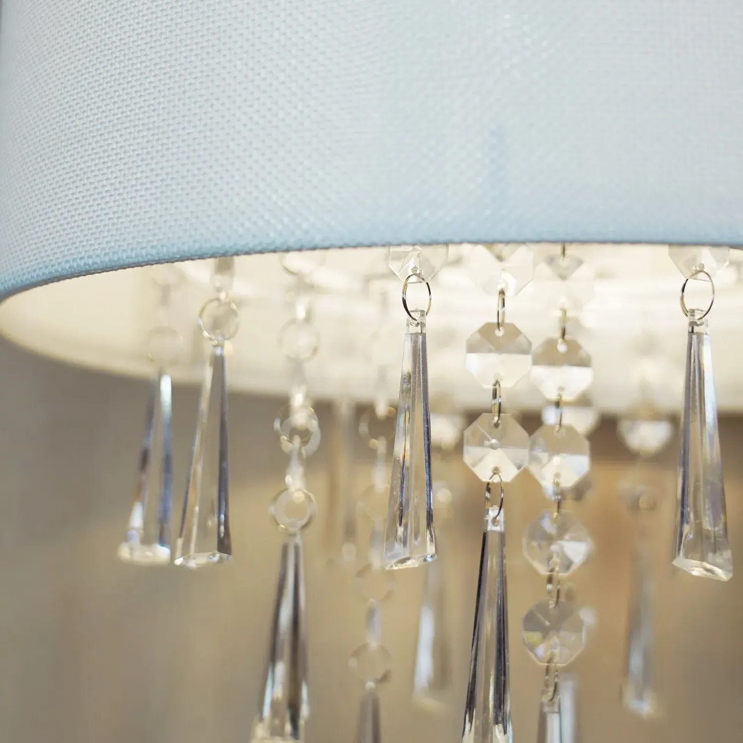 Linen Droplet Light Shade - White