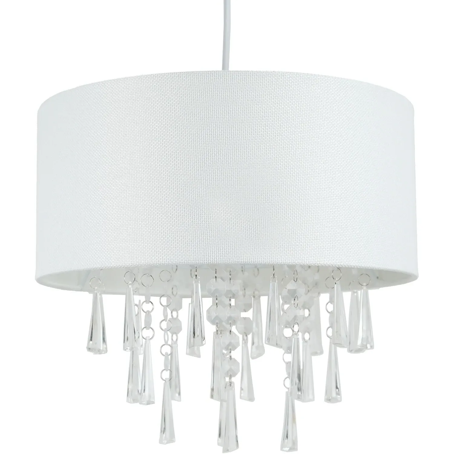 Linen Droplet Light Shade - White