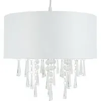 Linen Droplet Light Shade - White