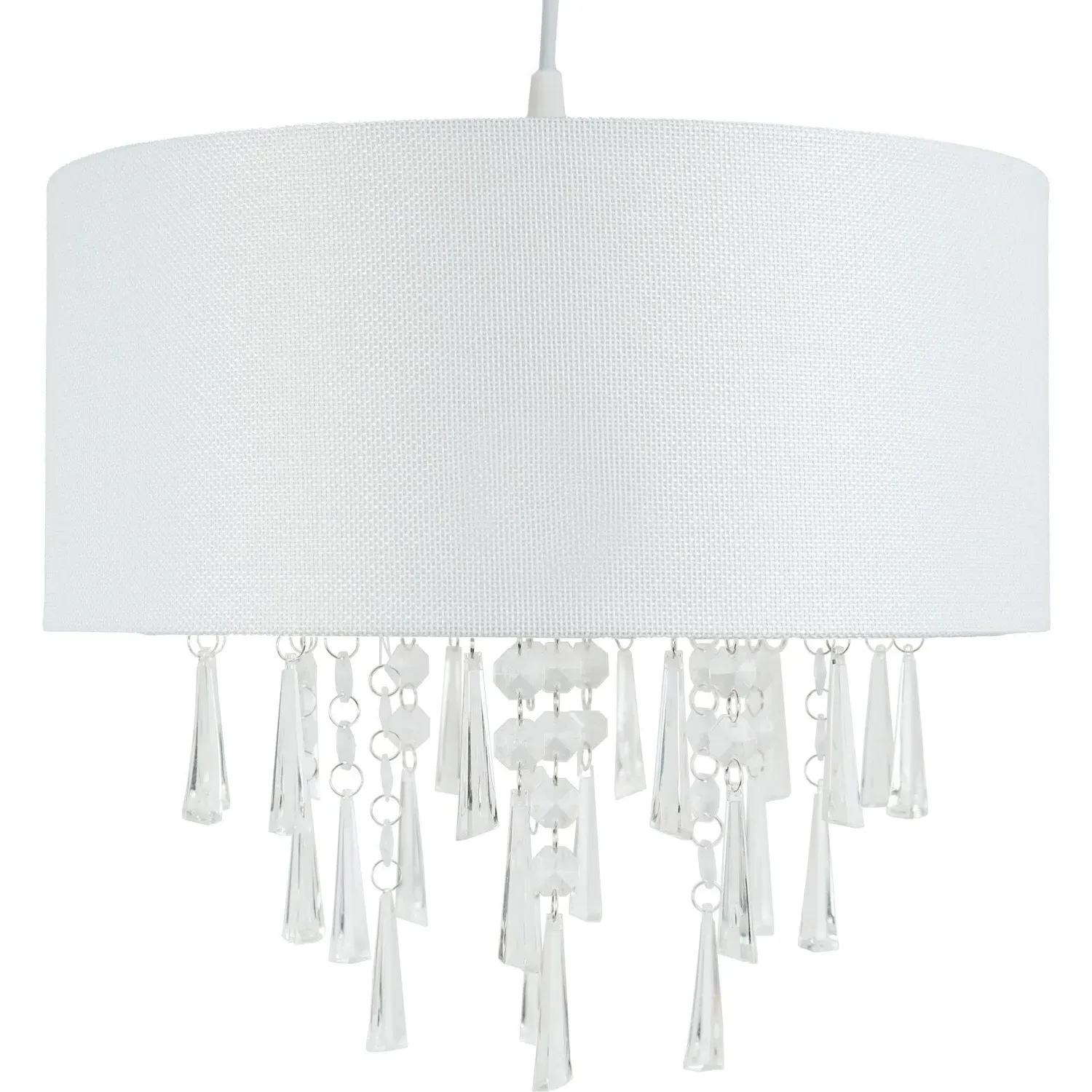 Linen Droplet Light Shade - White