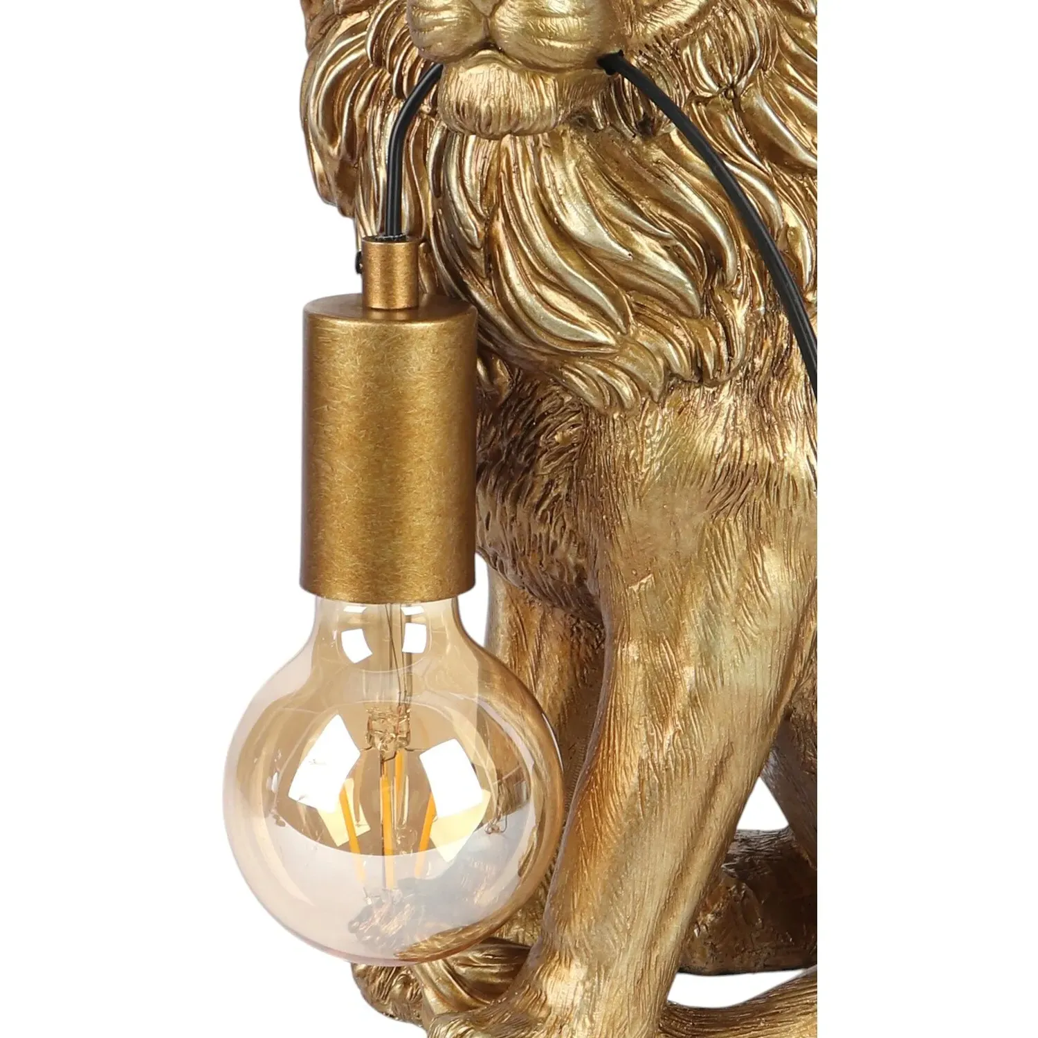 Lion Bulb Table Lamp - Gold