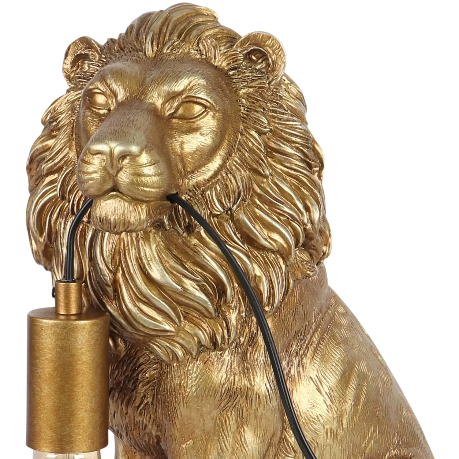 Lion Bulb Table Lamp - Gold